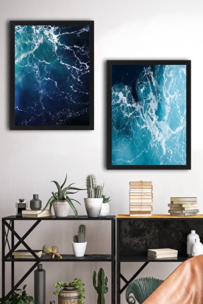 Çerçeve Hediyeli Poster Set Waves 2'li