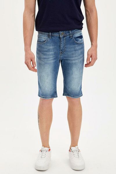 DeFacto Σορτς Jean Bermuda Skinny Fit