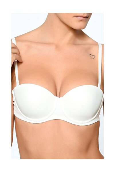 Pierre Cardin حمالة صدر نسائية إكرو 6021 بدون حمالات وحزام شفاف بدون دعم