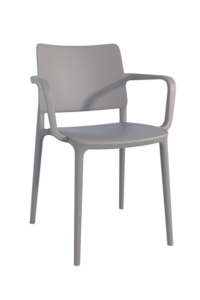 Papatya Joy Koltuk Küllü Kahve - Kolçaklı Bahçe Balkon Mutfak Sandalyesi