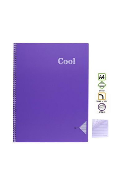 KESKİN COLOR Σημειωματάριο Sharp A4 72 Yp. Ριγέ Spr. π. Κ.Π.Κ. Δροσερό μωβ