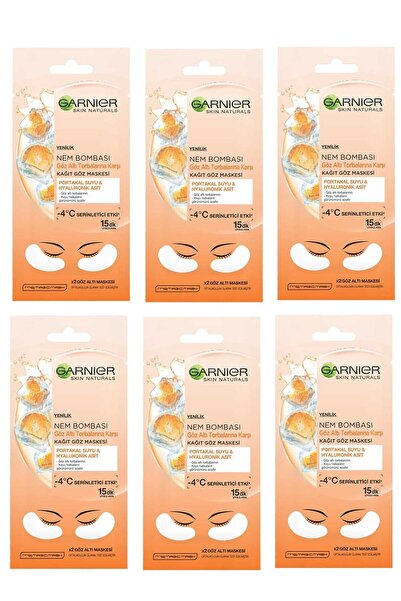 Garnier Nem Bombası Göz Altı Torbalarına Karşı Kağıt Göz Maskesi 6 Lı Set 36005421548022