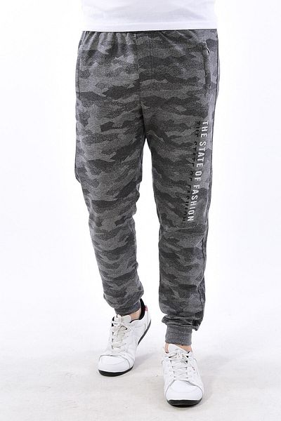 Giyim Dünyası Ανδρικό Skinny Leg Camouflage Γκρι Φούτερ Pogi 2471