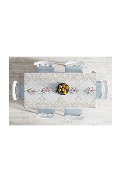 Realhomes Față de masă cu imprimare digitală cu design special, rezistentă la pete-120x140 cm