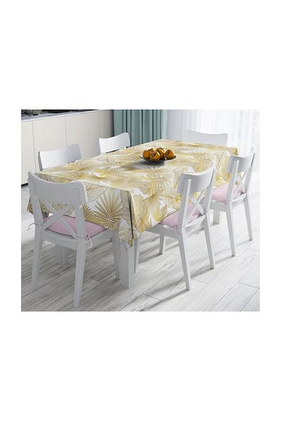 Realhomes Față de masă modernă, rezistentă la pete, de culoarea nurcii, frunze Amazon - 140 X 180 cm