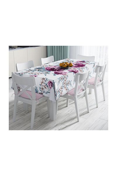Realhomes Față de masă rezistentă la pete cu imprimare digitală cu design special - 140 X 180 cm