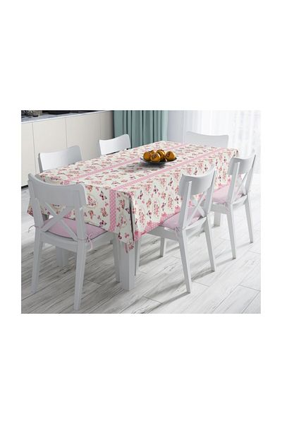 Realhomes Față de masă rezistentă la pete cu imprimare digitală cu design special - 140 X 180 cm