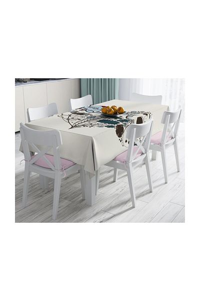 Realhomes Față de masă cu imprimare digitală cu design special, rezistentă la pete-140x260 cm