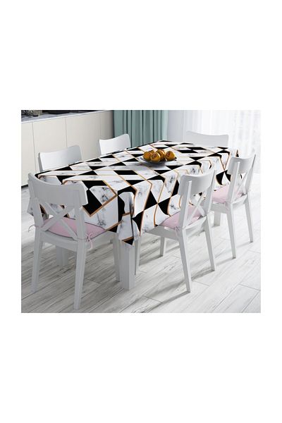 Realhomes Față de masă cu imprimare digitală cu design special, rezistentă la pete-140x260 cm