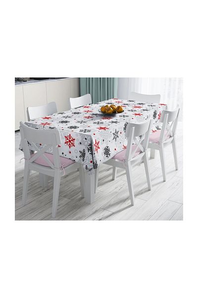 Realhomes Fata de Masa Design Special Fulgi de zapada pe podea alba - 140 X 180 Cm