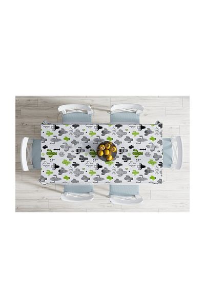 Realhomes Fata de masa rezistenta la pete cu model cactus-140x220 Cm
