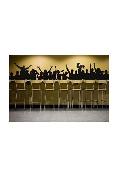 Sticker Sepetim Eğlenen İnsanlar Duvar Sticker