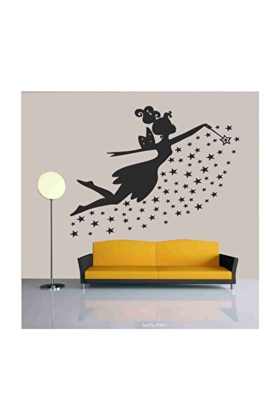 Sticker Sepetim Peri Tozu 2 Siyah Dekoratif Duvar Sticker