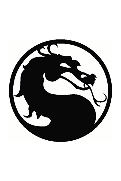 Sticker Sepetim Mortal Kombat Siyah Dekoratif Çok Amaçlı Oto Sticker