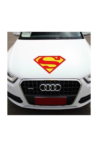 Sticker Sepetim Süpermen Kaputüstü Dekoratif Çok Amaçlı Oto Sticker
