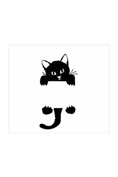 Sticker Sepetim Kedi Sticker Siyah