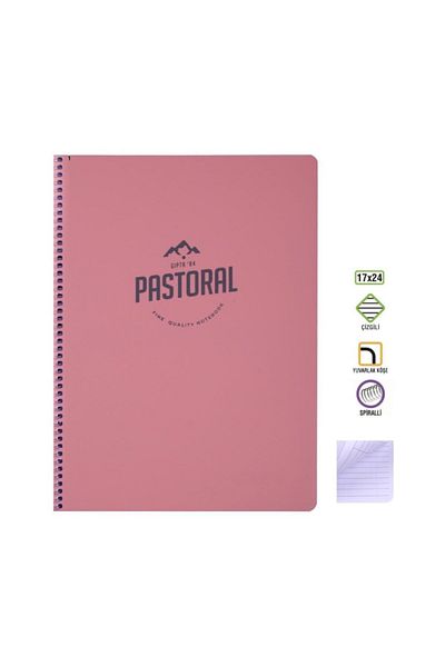 Gıpta 17x24 Cm Notebook 72 YpStriped SprPpKpkPink Pastoral