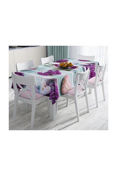 Realhomes Față de masă rezistentă la pete cu imprimare digitală cu design special - 140 X 180 cm