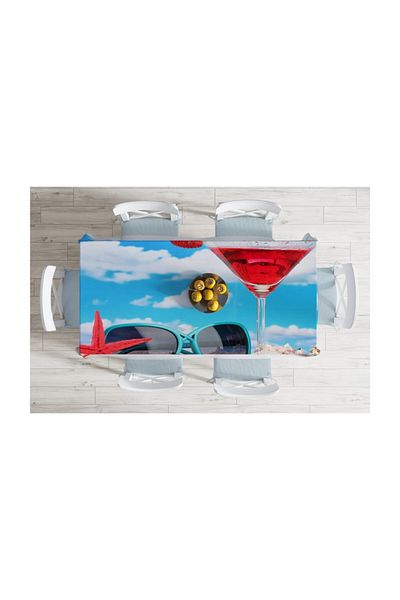 Realhomes Față de masă imprimată digitală cu design special de vară-140x260 cm