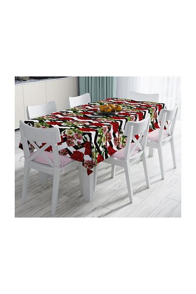 Realhomes Față de masă cu imprimare digitală cu design special, rezistentă la pete-140x220 cm