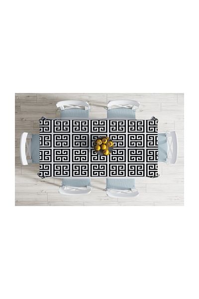 Realhomes Față de masă decorativă rezistentă la pete cu imprimare digitală cu design special Crafts-120x140 cm