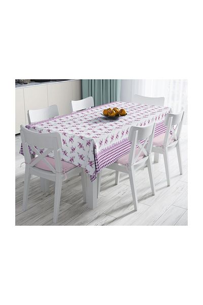 Realhomes Față de masă cu imprimare digitală cu design special, rezistentă la pete - 140 X 180 Cm