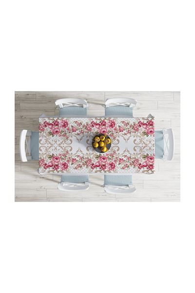 Realhomes Față de masă cu design special imprimată digitală rezistentă la pete-140x260 cm