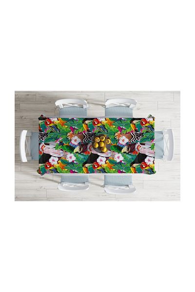 Realhomes Față de masă cu design special imprimată digitală rezistentă la pete-140x260 cm