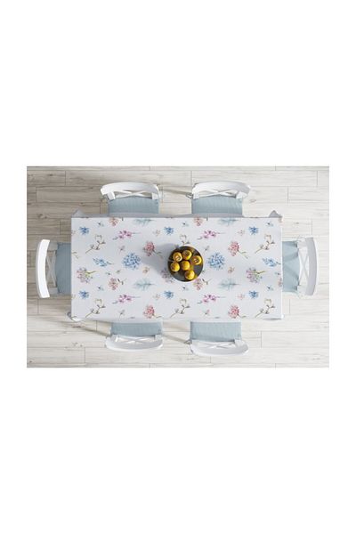 Realhomes Față de masă modernă rezistentă la pete Livense Design Special cu model de flori - 140 X 180 Cm