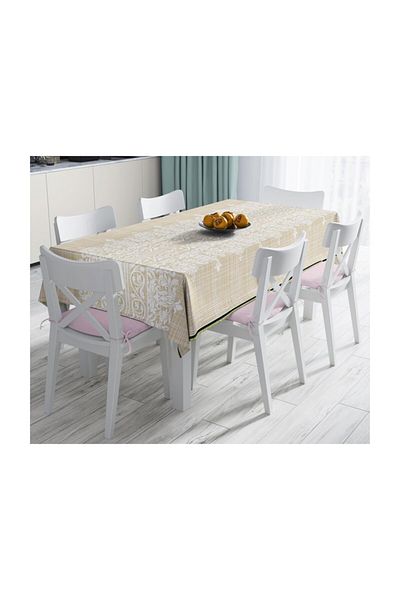 Realhomes Față de masă rezistentă la pete cu imprimare digitală cu design special - 140 X 180 cm