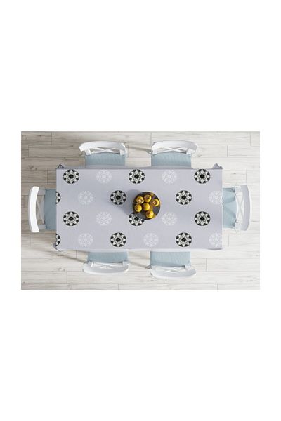 Realhomes Față de masă cu imprimare digitală cu design special, rezistentă la pete-140x220 cm