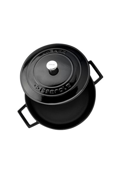 Lava Trendy Black Cast Iron Pots - 28 cm for Child