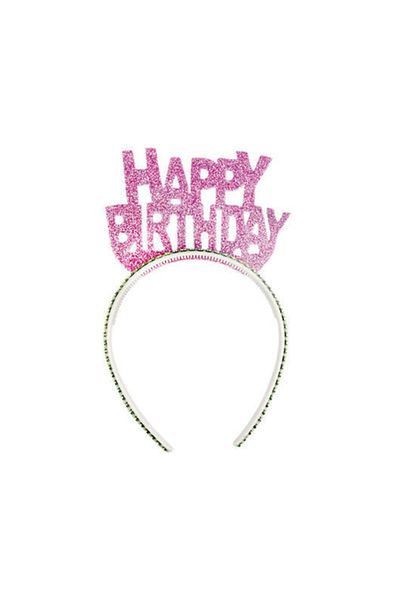 BalonEvi Pink Crown Eva Glitter Happy Birthday 1 Piece