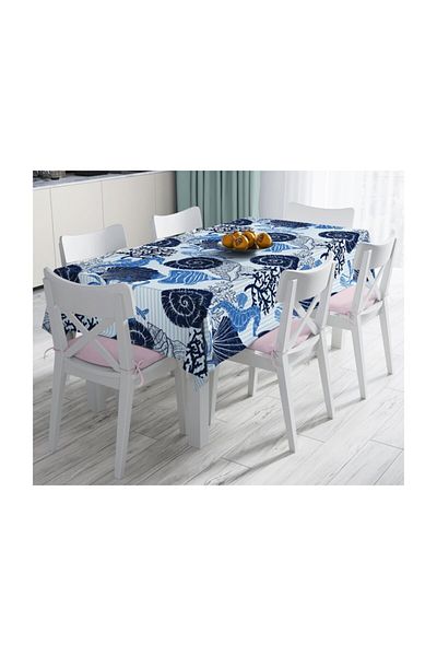 Realhomes Față de masă rezistentă la pete cu imprimare digitală cu design special - 140 X 180 cm