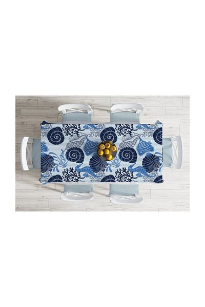 Realhomes Față de masă rezistentă la pete cu imprimare digitală cu design special - 140 X 180 cm