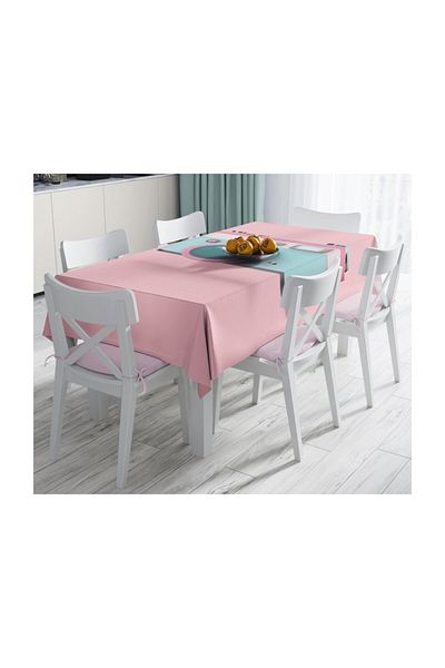 Realhomes Fata de Masa Modelata Conceptul de Anul Nou cu Fond Roz - 140 X 180 cm