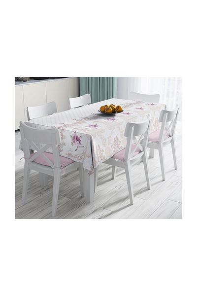Realhomes Față de masă cu imprimare digitală cu design special, rezistentă la pete - 140 X 180 Cm