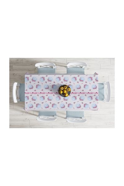 Realhomes Față de masă rezistentă la pete cu imprimare digitală cu design special - 140 X 180 cm