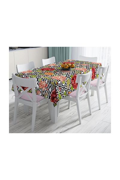 Realhomes Față de masă cu imprimare digitală cu design special, rezistentă la pete-140x260 cm