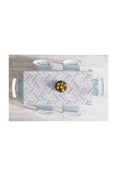 Realhomes Față de masă anti-pete, cu podea de marmură și design geometric
