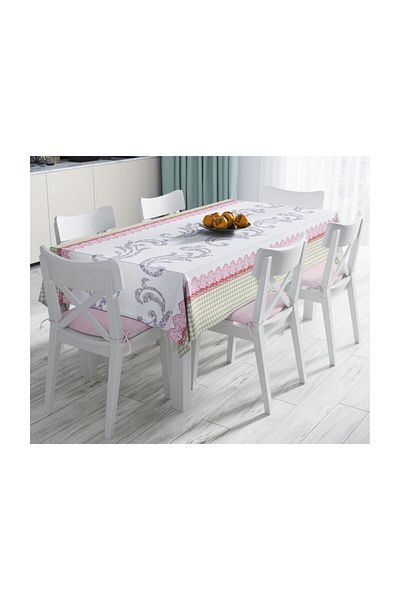 Realhomes Față de masă rezistentă la pete cu imprimare digitală cu design special - 140 X 180 cm