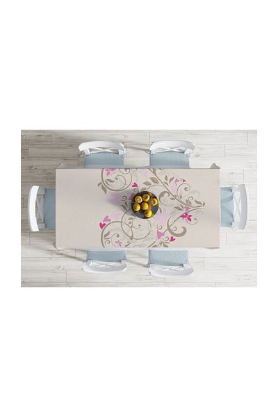 Realhomes Față de masă cu imprimare digitală cu design special, rezistentă la pete-140x260 cm
