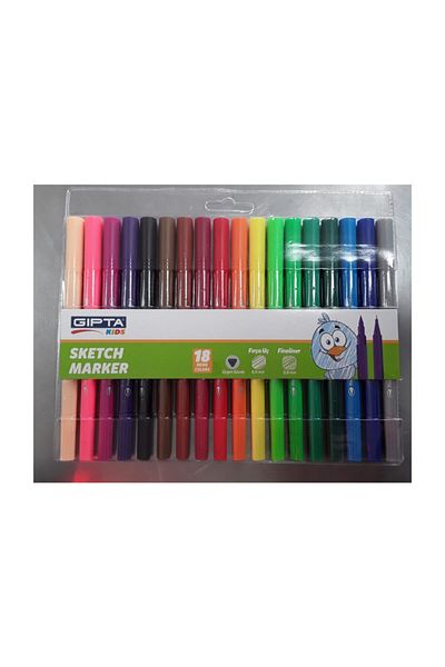 Gıpta 18 Pieces Brush Tip Felt Tip Pen