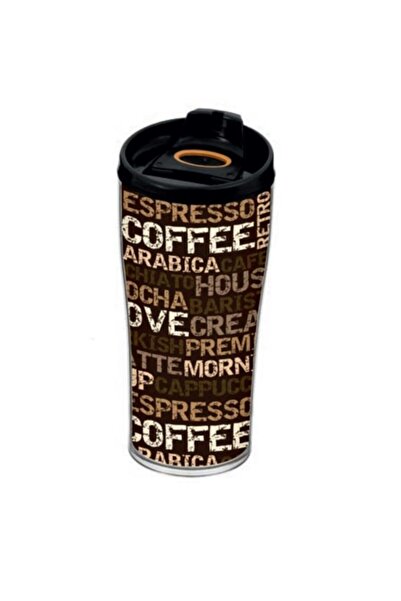 Genel Markalar Desenli Konik Kahve Bardağı 440 Cc - Yazılı Coffee 161483-011