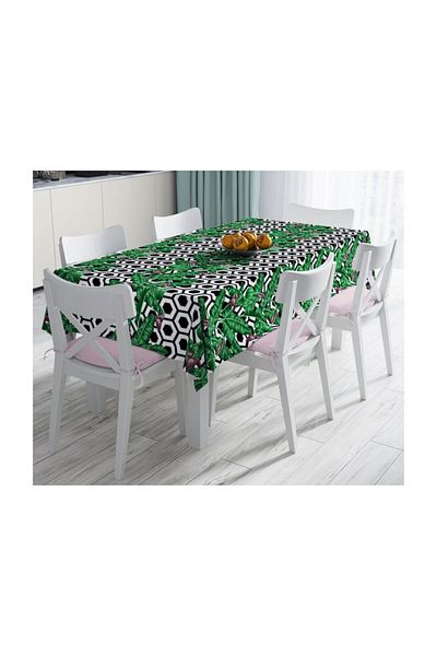 Realhomes Față de masă cu imprimare digitală cu design special, rezistentă la pete-140x220 cm