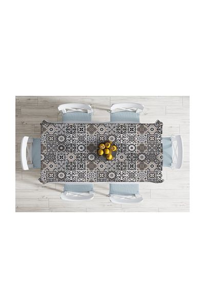 Realhomes Față de masă rezistentă la pete cu imprimare digitală cu design special-140x220 cm