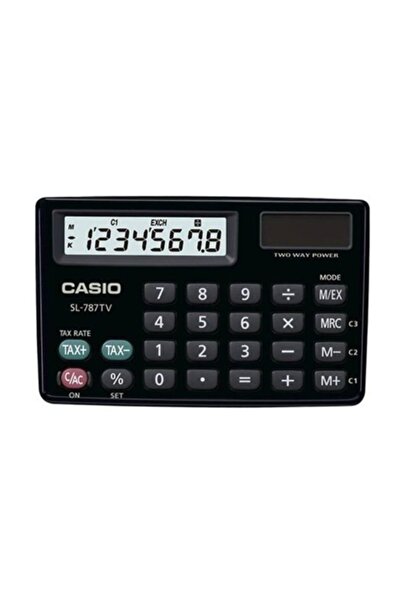 Casio Hesap Makinesi Cep Tipi Sl-787tv-bk 8hane