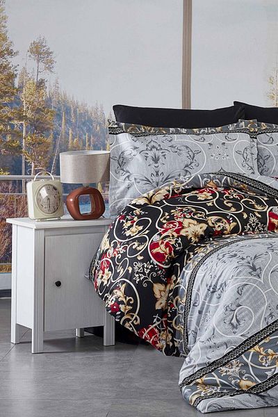 MAJESTE Avantgarde Collection 120 Thread Cotton Satin 100% Cotton Double Duvet Cover Set Pattern: 12139
