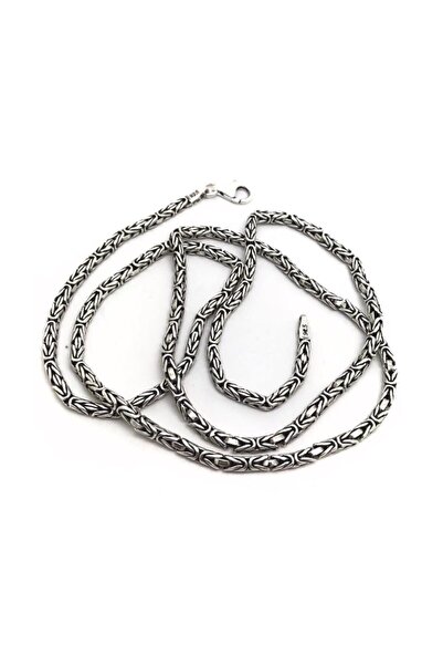 Erer Gümüş Gümüş Kral Boyun Zinciri Kolye 2,8 mm