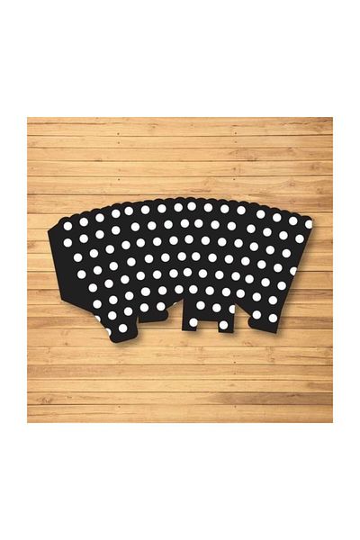 Parti Furyası Black Polka Dot Themed Popcorn Box Corn Box
